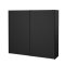 Catania Kleiderschrank 221x244x67cm, 2 Schiebetren matt schwarz.