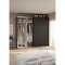 Catania Kleiderschrank 221x244x67cm, 2 Schiebetren matt schwarz.
