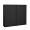 Catania Kleiderschrank 221x244x67cm, 2 Schiebetren matt schwarz.