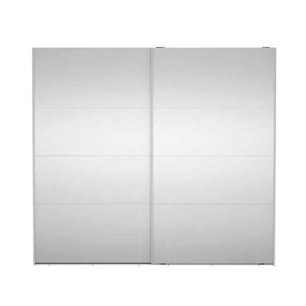 Catania Schiebetrenschrank 2 Tren mit Spiegel 245x220cm wei.