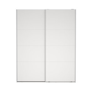 Catania Kleiderschrank 221x179x65cm, 2 Schiebetren wei.