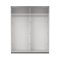 Catania Kleiderschrank 221x179x65cm, 2 Schiebetren wei.