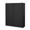 Catania Kleiderschrank 221x179x65cm, 2 Schiebetren matt schwarz.