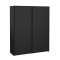 Catania Kleiderschrank 221x179x65cm, 2 Schiebetren matt schwarz.