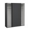 Catania Kleiderschrank 221x179x65cm, 2 Schiebetren matgr.