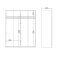 Catania Kleiderschrank 221x179x65cm, 2 Schiebetren matgr.