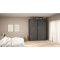 Catania Kleiderschrank 221x179x65cm, 2 Schiebetren matgr.
