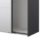 Catania Kleiderschrank 221x179x65cm, 1 Schiebetr, 1 Schiebetr mit Spiegel matte grau.