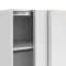 Catania Kleiderschrank 201x119x65cm, 2 Schiebetren wei.