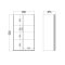 Catania Kleiderschrank 201x119x65cm, 2 Schiebetren matt schwarz.