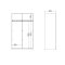 Catania Kleiderschrank 201x119x65cm, 2 Schiebetren matt schwarz.