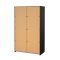 Catania Kleiderschrank 201x119x65cm, 2 Schiebetren matt schwarz.