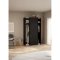 Catania Kleiderschrank 201x119x65cm, 2 Schiebetren matt schwarz.