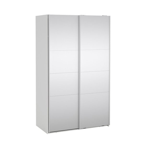 Catania Schiebetrenschrank 2 Tren mit Spiegel 120x200cm wei.