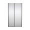 Catania Schiebetrenschrank 2 Tren mit Spiegel 120x200cm matt schwarz.
