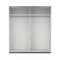 Catania Schiebetrenschrank 2 Tren mit Spiegel 180x200cm wei.