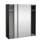 Catania Schiebetrenschrank 2 Tren mit Spiegel 180x200cm matt schwarz.