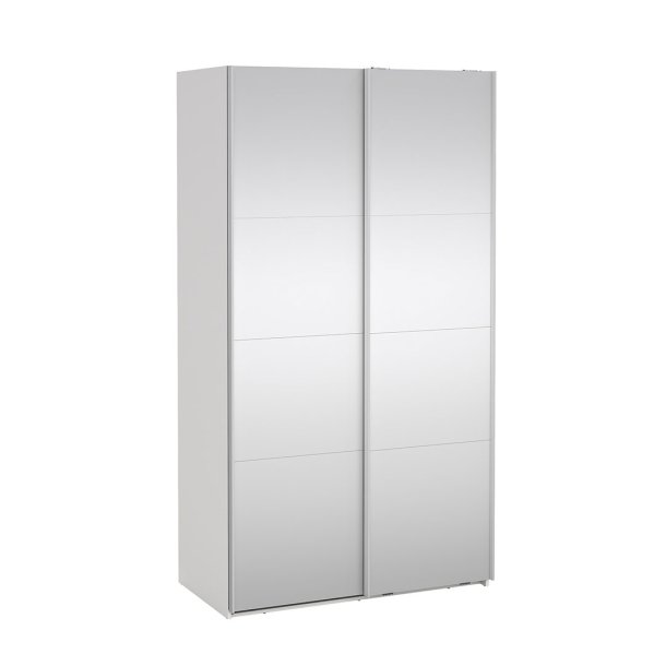 Catania Schiebetrenschrank 2 Tren mit Spiegel 120x220cm wei.