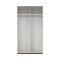 Catania Schiebetrenschrank 2 Tren mit Spiegel 120x220cm wei.