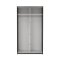 Catania Schiebetrenschrank 2 Tren mit Spiegel 120x220cm matt schwarz.