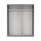 Catania Schiebetrenschrank 2 Tren mit Spiegel 180x220cm matt schwarz.