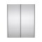 Catania Schiebetrenschrank 2 Tren mit Spiegel 180x220cm matt grau.