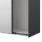 Catania Schiebetrenschrank 2 Tren mit Spiegel 180x220cm matt grau.