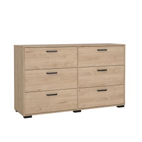 Sofia Kommode 6 Schubladen Eiche Dekor.