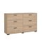 Sofia Kommode 6 Schubladen Eiche Dekor.