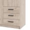 Spell Kleiderschrank 2 Tren und 3 Schubladen Hickory-Dekor.