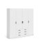 Spell Kleiderschrank B183 cm 4 Tren und 3 Schubladen wei.