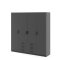 Spell Kleiderschrank B183 cm 4 Tren und 3 Schubladen matt grau.