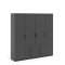 Spell Kleiderschrank B183 cm 4 Tren und 3 Schubladen matt grau.