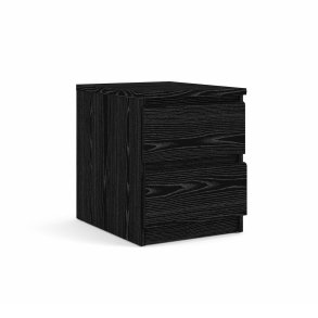 Nada Nachttisch 2 Schubladen schwarz Esche. 