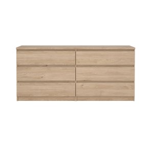 Naia Kommode 6 Schubladen Eichen-Dekor.