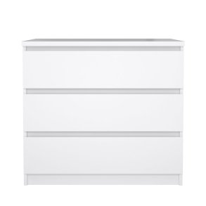 Naia kommode 3 skuffer hvid hjglans.