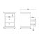 Venedig Nachttisch Breite 43 cm, Hhe 58 cm weiss.