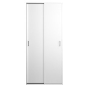 Space Kleiderschrank 176x78x49cm, 2 Schiebetren wei.