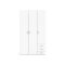 Spell Kleiderschrank 3 Tren, 3 Schubladen weiss.