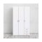 Spell Kleiderschrank 3 Tren, 3 Schubladen weiss.