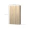 Spell Kleiderschrank 3 Tren und 3 Schubladen. Eiche Dekor.
