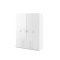 Spell Kleiderschrank 4 Tren, 3 Schubladen weiss, weiss hochglanz.