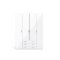 Spell Kleiderschrank 4 Tren, 3 Schubladen weiss, weiss hochglanz.