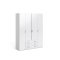 Spell Kleiderschrank 4 Tren, 3 Schubladen weiss, weiss hochglanz.