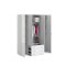 Spell Kleiderschrank 4 Tren, 3 Schubladen weiss, weiss hochglanz.