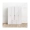 Spell Kleiderschrank 4 Tren, 3 Schubladen weiss, weiss hochglanz.