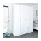 Spell Kleiderschrank 4 Tren, 3 Schubladen weiss, weiss hochglanz.