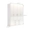 Spell Kleiderschrank 4 Tren, 3 Schubladen weiss, weiss hochglanz.