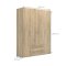 Spell Kleiderschrank 4 Tren und 3 Schubladen. Eiche Dekor.