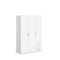 Spell Kleiderschrank 3 Tren, 3 Schubladen weiss.